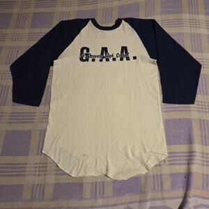 Vintage 70s Fort Recovery High School T Shirt Medium Raglan Baseball G.A.A. Ft.